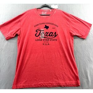 Royce Brand Shirt Mens Size 2XL Red Short Slv Tee  Everythings Bigger in Texas